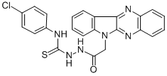 CAS 登录号：116989-62-9， 3-(4-氯苯基)-1-[(2-吲哚并[2,3-b]喹喔啉-6-基乙酰基)氨基]硫脲