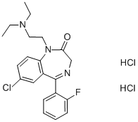 CAS 登录号：1172-18-5， 氟西泮二盐酸盐