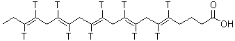 CAS 登录号:117396-78-8, (5E,8E,11E,14E,17E)-(5,6,8,9,11,12,14,15,17,18-<sup>3</sup>H<sub>10</sub>)-5,8,11,14,17-二十碳五烯酸