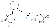 CAS 登录号:117678-63-4, 7-(2'-((2''-甲基-1''-氧代丁氧基)甲基)-1'-环己基)-3-羟基-5-氧代庚酸