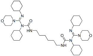 CAS 登录号:117688-40-1, 1,1'-六亚甲基二(3-环己基-3-((环己基亚氨基)(4-吗啉基)甲基)脲)