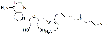 CAS 登录号：118436-57-0， (2S,3S,4R,5R)-2-[[1-氨基-8-(3-氨基丙基氨基)辛烷-3-基]巯基甲基]-5-(6-氨基嘌呤-9-基)四氢呋喃-3,4-二醇