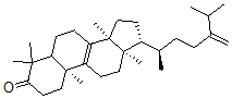 CAS 登录号：118492-82-3， (10S,13R,14R,17R)-4,4,10,13,14-五甲基-17-[(2R)-6-甲基-5-亚甲基庚烷-2-基]-1,2,5,6,7,11,12,15,16,17-十氢环戊烯并[a]菲-3-酮