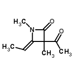 CAS 登录号：118987-42-1， (4Z)-3-乙酰基-4-亚乙基-1,3-二甲基-2-氮杂环丁酮