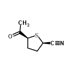 CAS 登录号：119292-52-3， (2R,5S)-5-乙酰基四氢-2-噻吩甲腈