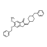 CAS 登录号：120013-75-4， (2Z)-5-(苄氧基)-2-[(1-苄基-4-哌啶基)亚甲基]-6-甲氧基-1-茚满酮