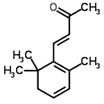 CAS 登录号：1203-08-3， (3E)-4-(2,6,6-三甲基-1,3-环己二烯-1-基)-3-丁烯-2-酮