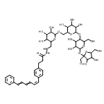 CAS 登录号：120336-54-1， 己-2-酮呋喃糖基6-脱氧-6-[2-(3-{4-[(1Z)-6-苯基-1,3,5-己三烯-1-基]苯基}丙酰)肼基]己糖吡喃糖苷-(1->6)己糖吡喃糖苷-(1->4)吡喃己糖苷