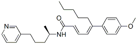 CAS 登录号：120555-31-9， (2E,4E)-5-(4-甲氧基苯基)-N-[(2R)-5-吡啶-3-基戊烷-2-基]癸-2,4-二烯酰胺