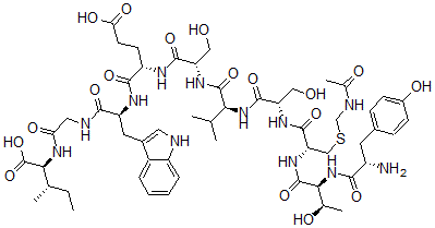 CAS 登录号：121637-29-4， 85-酪氨酰-87-半胱氨酰(乙酰氨基甲基)精浆抑制素(85-94)