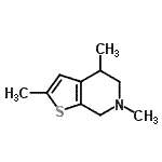 CAS 登录号：123279-75-4， 2,4,6-三甲基-4,5,6,7-四氢噻吩并[2,3-c]吡啶