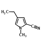 CAS 登录号：123476-65-3， 4-乙基-1-甲基-1H-吡咯-2-甲腈