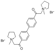CAS 登录号：123489-64-5， 2-(1-甲基吡咯烷-1-鎓-1-基)-1-[4-[4-[2-(1-甲基吡咯烷-1-鎓-1-基)乙酰基]苯基]苯基]乙烷酮二溴化物
