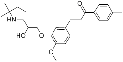 CAS#: 124316-02-5, 3-[3-[2-Hydroxy-3-(2-Methylbutan-2-Ylamino)Propoxy]-4-Methoxyphenyl]-1-(4-Methylphenyl)Propan-1-One