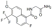 CAS 登录号:124323-49-5, N-(2-氨基-2-氧代乙基)-2-氟-6-甲氧基-5-(三氟甲基)萘-1-甲酰胺