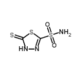 CAS 登录号：124558-05-0， 5-硫代-4,5-二氢-1,3,4-噻二唑-2-磺酰胺