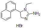 CAS 登录号:124779-45-9, 1-乙基-5-萘-1-基-4,5-二氢咪唑-2-胺氢溴酸盐