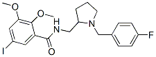 CAS#: 124929-08-4, 2,3-Dimethoxy-5-iodo-N-((1-(4'-fluorobenzyl)-2-pyrrolidinyl)methyl)benzamide
