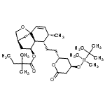 CAS 登录号：125175-64-6， (4S,5S,6S,7S,9R)-5-{2-[(2R,4R)-4-{[二甲基(2-甲基-2-丙基)硅烷基]氧基}-6-氧代四氢-2H-吡喃-2-基]乙基}-4-甲基-11-氧杂三环[7.2.1.0<sup>1,6</sup>]十二碳-2-烯-7-基2,2-二甲基丁酸酯