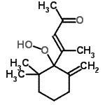 CAS 登录号:125284-20-0, (3E)-4-(1-氢过氧基-2,2-二甲基-6-亚甲基环己基)-3-戊烯-2-酮