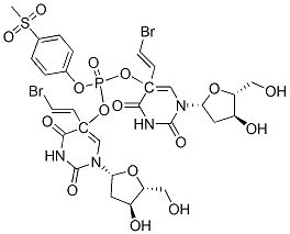 CAS 登录号：125440-31-5， 二[[5-[5-[(E)-2-溴乙烯基]-2,4-二氧代嘧啶-1-基]-3-羟基四氢呋喃-2-基]甲基](4-甲基磺酰基苯基)磷酸酯