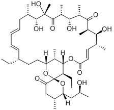 CAS#: 125616-18-4, (1R,4E,5'S,6S,6'S,7R,8S,10R,11R,12S,14R,15S,16R,18Z,20Z,22R,25S,27S,28S)-22,28-Diethyl-7,11,14,15-Tetrahydroxy-6'-[(2R)-2-Hydroxypropyl]-5',6,8,10,12,14,16,29-Octamethylspiro[2,26-Dioxabicyclo[23.3.1]Nonacosa-4,18,20-Triene-27,2'-Oxane]-3,3',9,13-Tetrone