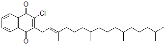 CAS 登录号：1258-63-5， 2-氯-3-[(E)-3,7,11,15-四甲基十六碳-2-烯基]-1,4-萘醌