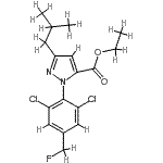 CAS 登录号：126100-06-9， 乙基1-[2,6-二氯-4-(氟甲基)苯基]-3-异丁基-1H-吡唑-5-羧酸酯