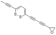 CAS 登录号：126624-07-5， 2-[4-(6-丙-1-炔基二噻英-3-基)丁-1,3-二炔基]环氧乙烷