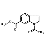 CAS 登录号：126759-62-4， 甲基1-乙酰基-1H-吲哚-6-羧酸酯