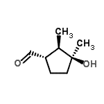 CAS 登录号：127135-65-3， (1S,2R,3S)-3-羟基-2,3-二甲基环戊烷甲醛