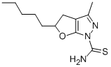 CAS 登录号：127139-42-8， (5S)-3-甲基-5-戊基-4,5-二氢呋喃并[3,2-d]吡唑-1-硫代甲酰胺