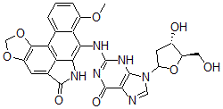 CAS 登录号:127191-85-9, 2'-脱氧-N-(5,6-二氢-8-甲氧基-5-氧代苯并(f)-1,3-苯并二氧戊环并(6,5,4-cd)吲哚-7-基)鸟苷
