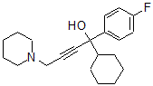 CAS 登录号:127471-25-4, 1-环己基-1-(4-氟苯基)-4-哌啶-1-基丁-2-炔-1-醇