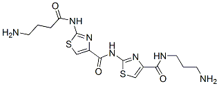 CAS 登录号:127942-31-8, 2-((4-氨基-1-氧代丁基)氨基)-N-(4-(((3-氨基丙基)氨基)羰基)-2-噻唑基)-4-噻唑甲酰胺