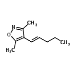 CAS 登录号：128035-78-9， 3,5-二甲基-4-[(1E)-1-戊烯-1-基]-1,2-恶唑
