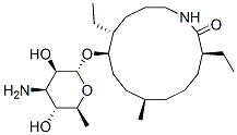 CAS 登录号：128563-23-5， (3R,7S,10R,11R)-10-[(2R,3R,4R,5S,6S)-4-氨基-3,5-二羟基-6-甲基四氢吡喃-2-基]氧基-3,11-二乙基-7-甲基-1-氮杂环十四烷-2-酮