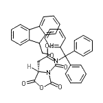 CAS 登录号：129288-36-4， (1Z)-2-{(4S)-3-[(9H-芴-9-基甲氧基)羰基]-2,5-二氧代-1,3-恶唑烷-4-基}-N-三苯甲基亚胺代乙酸