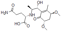 CAS 登录号：129421-88-1， (2S)-5-氨基-2-[[(1R,2S)-1-[(3S,5S)-3,5-二甲氧基-2-甲基-6-氧代-1-环己烯基]-1-羟基丙-2-基]氨基]-5-氧代戊酸