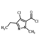 CAS#: 129560-00-5, 4-Chloro-3-Ethyl-1-Methyl-1H-Pyrazole-5-Carbonyl Chloride