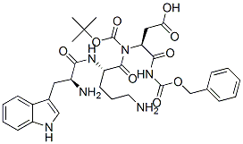 CAS 登录号：129594-05-4， (2S)-4-氨基-2-[[(2S)-2-[[(2S)-3-(1H-吲哚-3-基)-2-[(2-甲基丙烷-2-基)氧基羰基氨基]丙酰]氨基]-5-(苯基甲氧羰基氨基)戊酰]氨基]-4-氧代丁酸