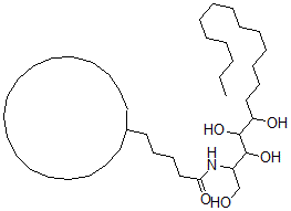 CAS 登录号:129780-95-6, 5-环十九烷基-N-(1,3,4,5-四羟基十九烷-2-基)戊酰胺