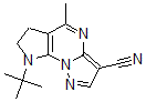 CAS#: 129909-32-6, 8-(1,1-Dimethylethyl)-7,8-Dihydro-5-Methyl-6H-Pyrazolo(1,5-a)Pyrrolo(3,2-E)Pyrimidine-3-Carbonitrile