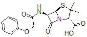 CAS 登录号:130030-60-3, (2S-(2alpha,5alpha,6beta))-3,3-二甲基-7-氧代-6-((苯氧基乙酰基)氨基)-4-硫杂-1-氮杂双环(3.2.0)庚烷-2-羧酸