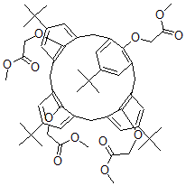 CAS 登录号：130036-26-9， 2,2',2'',2'''-((25,26,27,28-四(1,1-二甲基乙基)五环(19.3.1.1(3,7).1(9,13).1(15,19))二十八碳-1(25),3,5,7(28),9,11,13(27),15,17,19(26),21,23-十二烯-5,11,17,23-四基)四(氧基))四-乙酸四甲基酯