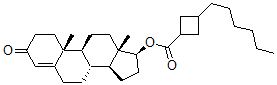 CAS#: 130369-86-7, [(8R,9S,10R,13S,14S,17S)-10,13-Dimethyl-3-Oxo-1,2,6,7,8,9,11,12,14,15,16,17-Dodecahydrocyclopenta[a]Phenanthren-17-Yl] 3-Hexylcyclobutane-1-Carboxylate