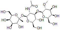 CAS 登录号：130648-54-3， N-[(2S,3R,4R,5S,6R)-4-[(2R,3R,4S,5R,6R)-4,5-二羟基-6-(羟基甲基)-3-甲氧基四氢吡喃-2-基]氧基-5-羟基-6-(羟基甲基)-2-[(2S,3R,4S,5R,6R)-3,4,5-三羟基-6-(羟基甲基)-2-甲基四氢吡喃-2-基]氧基四氢吡喃-3-基]乙酰胺