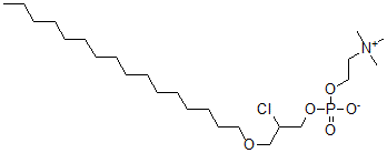 CAS 登录号:131024-84-5, (2-氯-3-十六烷氧基丙基)2-三甲基铵乙基磷酸酯盐