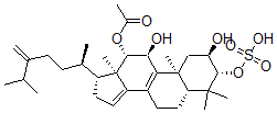 CAS 登录号：131319-90-9， [(2R,3R,5R,10S,11S,12S,13R,17R)-2,11-二羟基-4,4,10,13-四甲基-17-[(2R)-6-甲基-5-亚甲基庚烷-2-基]-3-磺基氧基-1,2,3,5,6,7,11,12,16,17-十氢环戊烯并[a]菲-12-基]乙酸酯