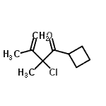 CAS 登录号：131353-07-6， 2-氯-1-环丁基-2,3-二甲基-3-丁烯-1-酮
